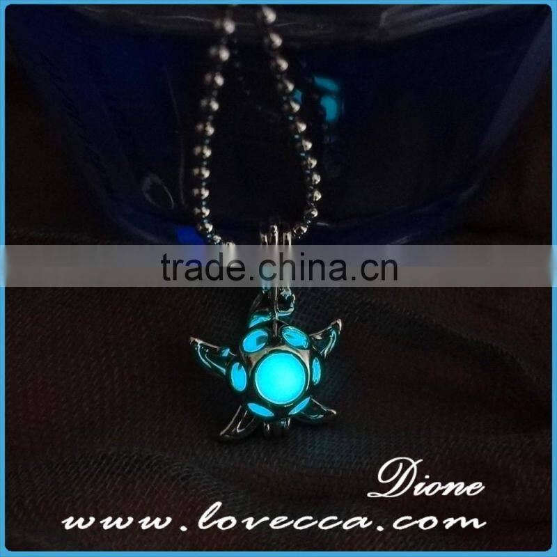 Night Ligh Glow in the dark necklace Fluorescent Hollow Locket Cage Glow In The Dark For Women