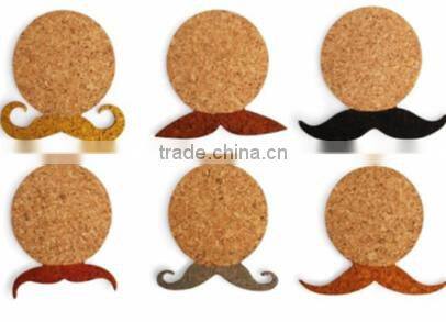 Moustache Shape Funny Home Cork Place Mat