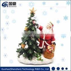 Christmas lanterns decor Garden Santas statue