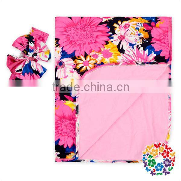 double layers floral newborn baby infant swaddle blanket