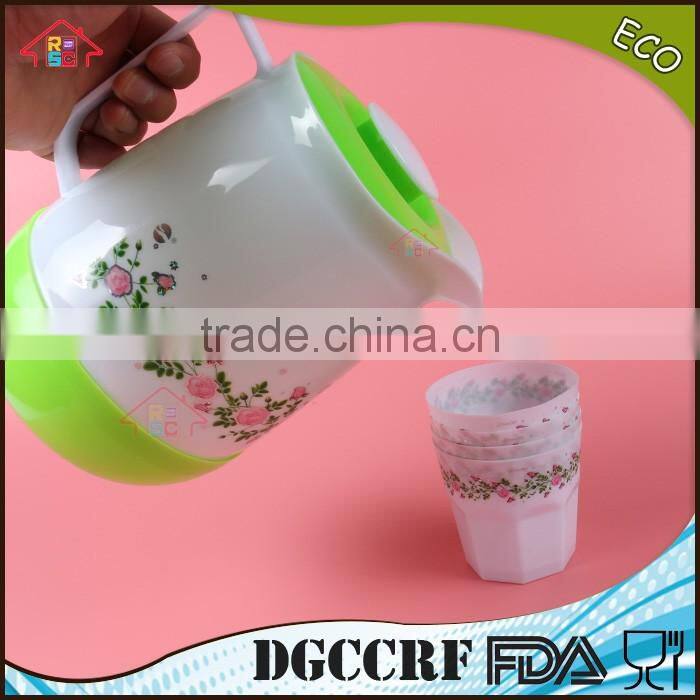 NBRSC set of 4 pcs Double Layers PP Cold Water Teapot Jug Plastic Kettle