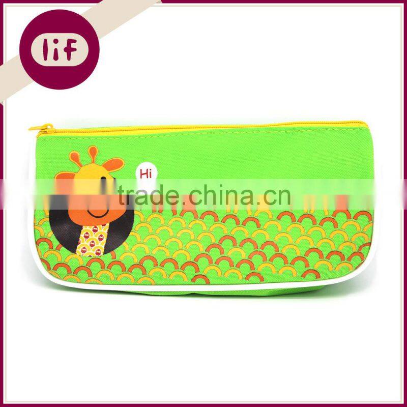Lovely Cartoon Giraffe Printing Canvas Pencil bag, Giraffe Printing Pencil Bag,Canvas Pencil Bag
