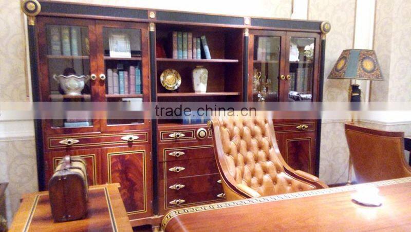 Office Furniture set ;Hand carved wooden office furniture,Antique Office Desk Set,Office Desk,Chair, File Cabinet (BG600036)