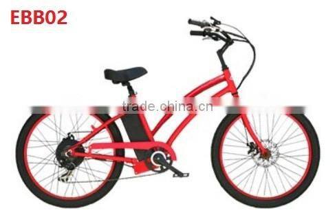 26 inch electric mountain bicycle with 250w Brushless hub motor