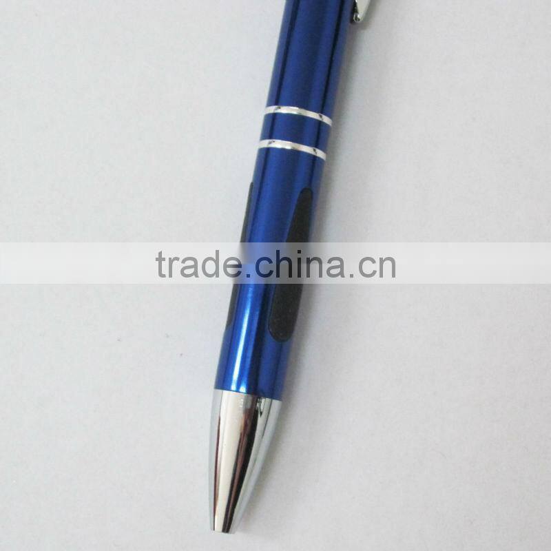 special design aluminum barrel ball point metal pens with rubber grip