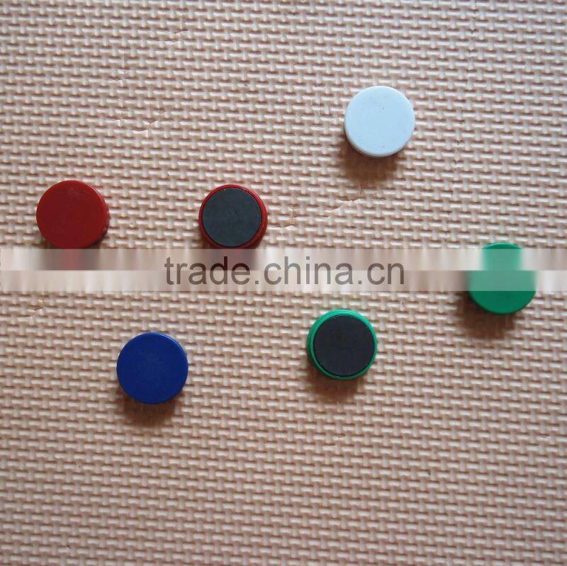 Small Plastic coated magnet,round magnetic button,whiteboard accessories