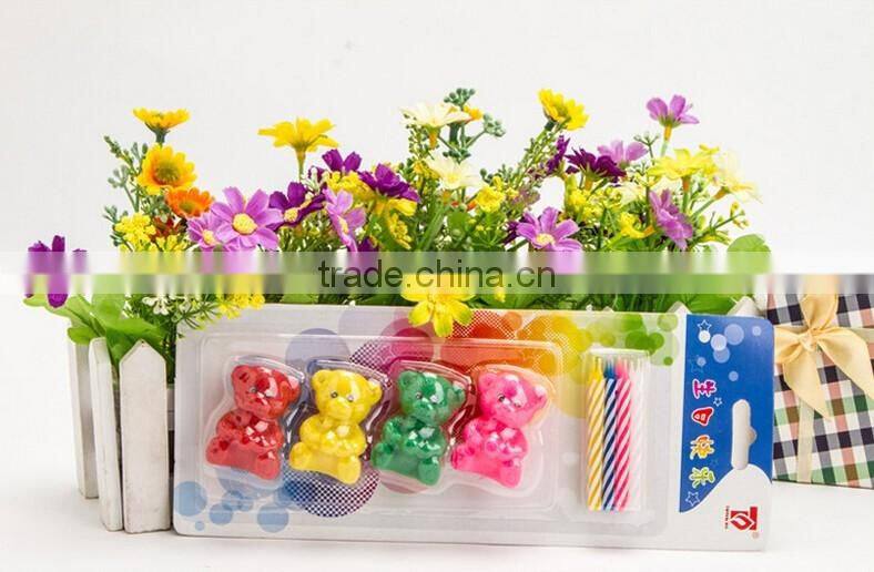 Happy Bear Birthday Candle for Children Celebration