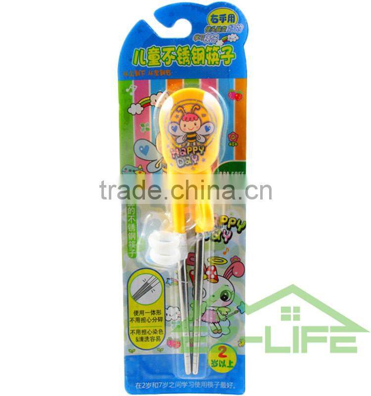 Korean Cute cartoon 304 stainless steel baby training chopsticks