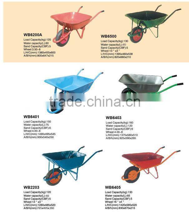 75L steel dural handle single wheel barrow with plastic bucket WB5600
