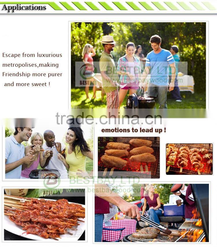 Kabob food wholesale in bulk 40cm with custom logo bamboo skewer