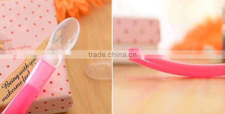 Factory sale BPA free newborn baby spoon silicone baby spoon