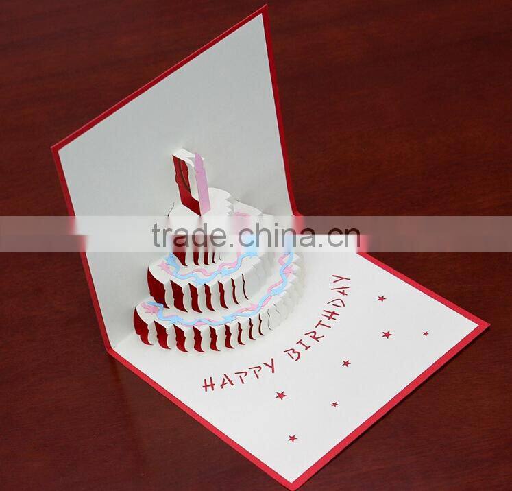 New Arrival Happy Birthday 3D Greeting Card Happy Birthdaycake 3D Birthday Greeting Cards
