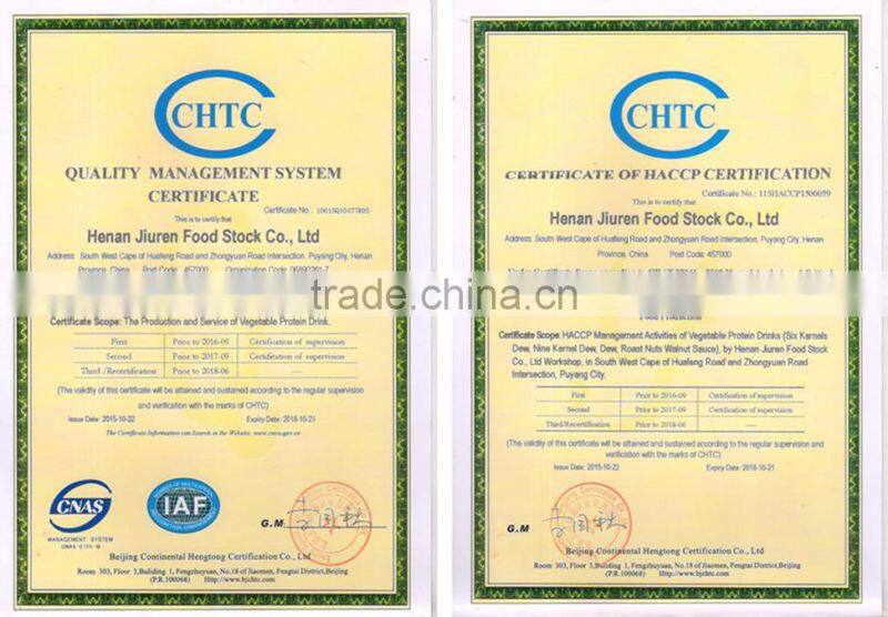 Juice Type Product Jiuren Roasted Walnut Almond Milk soft drink in PET Package