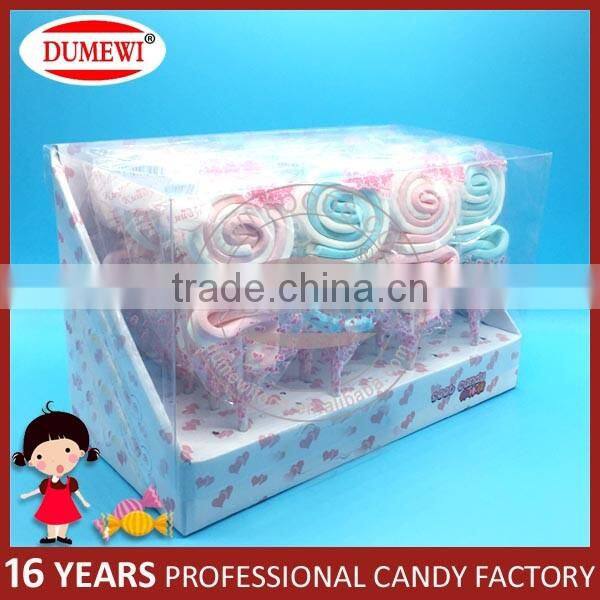 Long Marshmallow Belt Candy Twist Marshmallow Lollipop