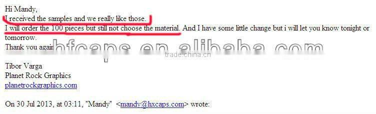 Leather strap suede brim leahter front panel and red melton 5 panel cap