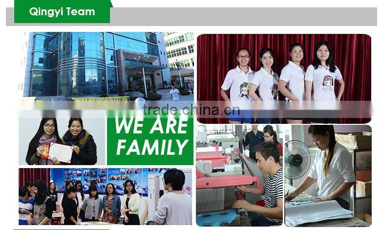 Qingyi screen printing show custom plastisol heat transfer sticker