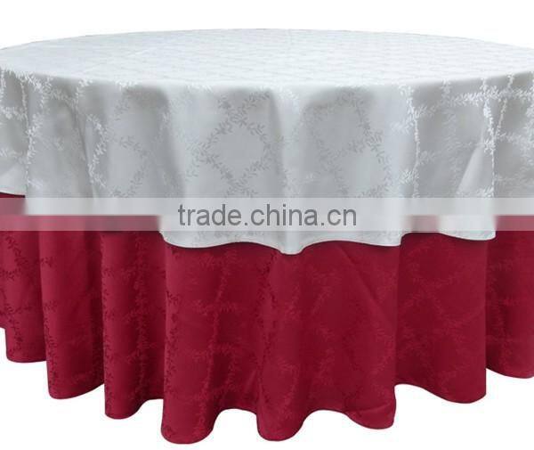 2016 hot sale high quality round polyester jacquard table cloth
