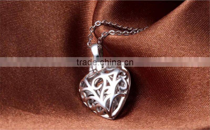 2017 Elaborate Hollow Out Design 925 Sterling Silver jewelry Heart Shaped Pendant