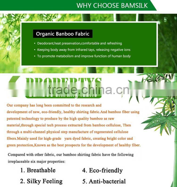 bamboo material, stripe shirt fabric in shaoxing