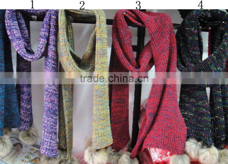Hot knitted acrylic fantastic popular hot scarf for winter