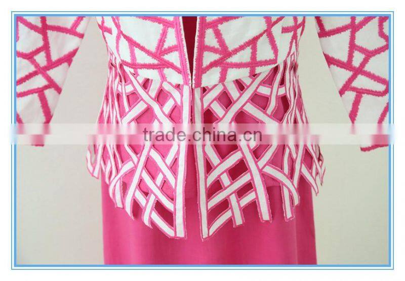 Wholesale 3 pcs Skirt Set Embroidery Cutwork Womens Suits