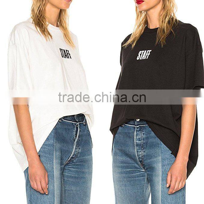 NE Norboe New Style Fashion Unisex Letter Printed Casual Tops Hip Hop Round Neck Oversize T-shirt