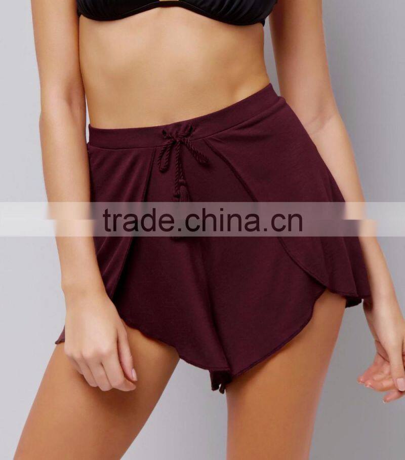 Hot Sale summer Bra Pajamas Set Tassel Tie Shorts Layer With Bikini Draped Design Casual Fit Pants Sexy Nightwear