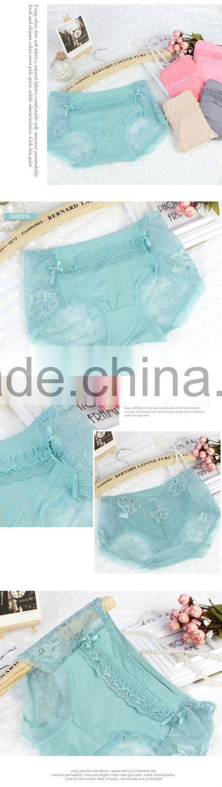 2015 Hot sale colorful modal sexy transparent tanga underwear lace sexy fashion panty underwear little girls underwear