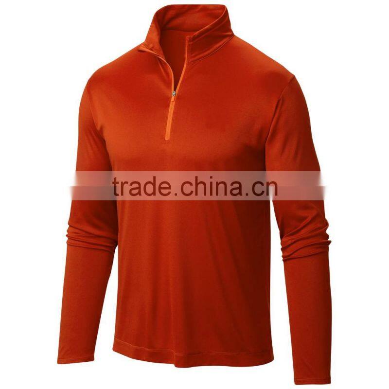 comfortable zipper collar moisture man sports t-shirt