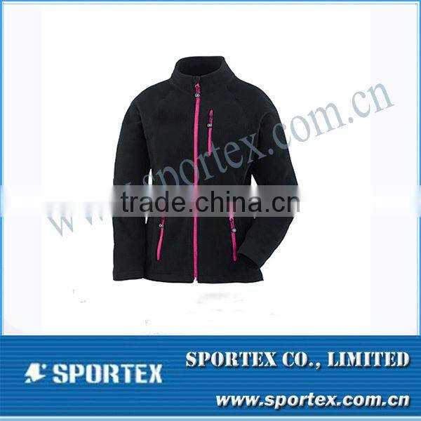 OEM Women's Black Polar Fleece Jacket for Women MZ0052