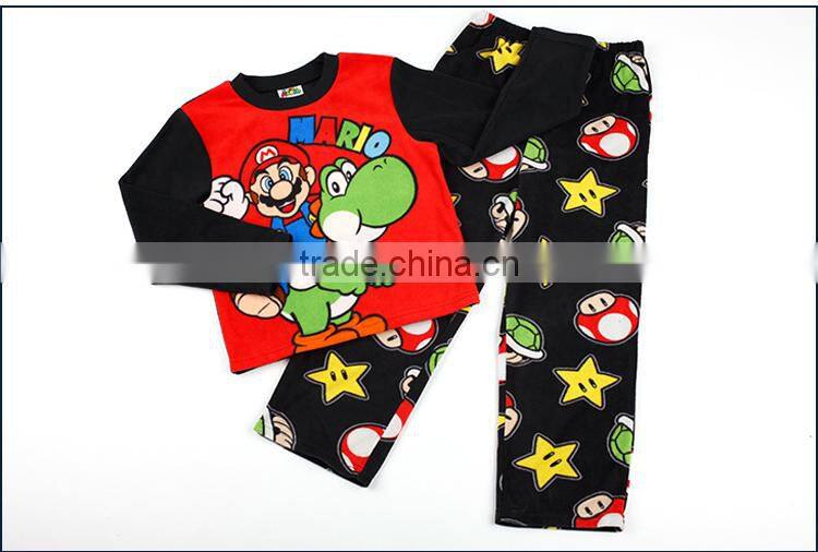 Fleece pajamas children printing pajamas license sleep wear