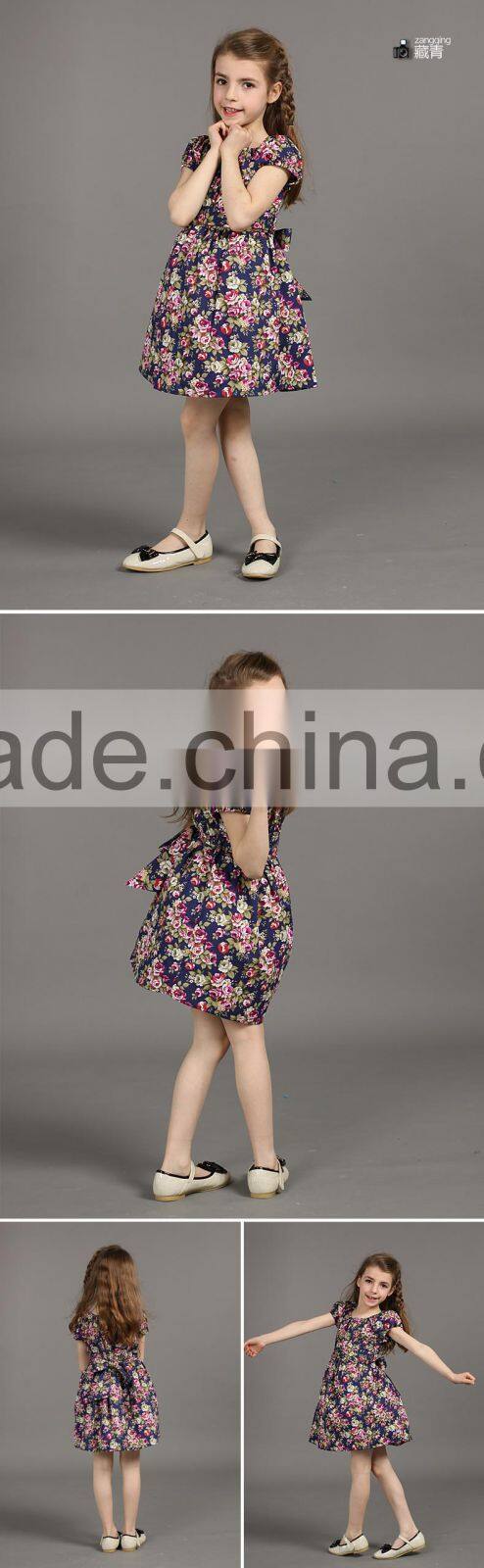 Girls summer dress 2018 new design floral lovely dress