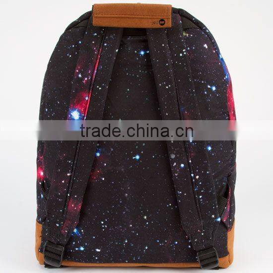 Custom printed blank canvas galaxy school backpack
