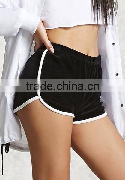 Runwaylover Custom Summer Sexy Bright Color Hot High Waist Gym Sport Women Cotton Shorts
