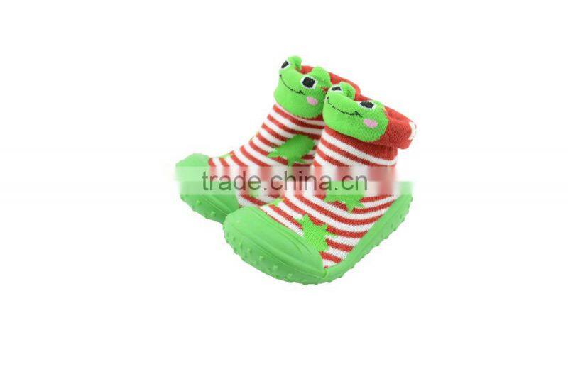 2015 New Desgins rubber outsole baby sock shoe