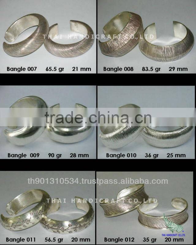 Thai Karen Silver Bangle Jewelry 925 Sterling Silver