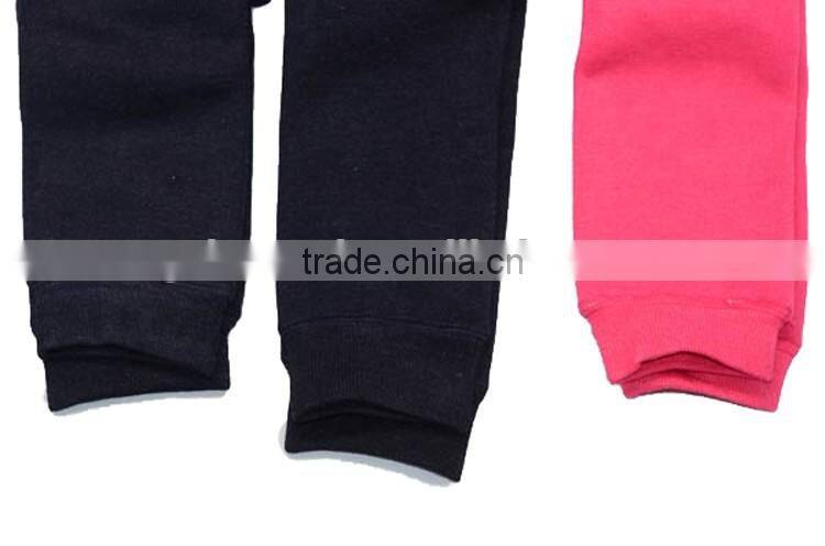Plain dyed soft fleece inside embroidered kids pantyhose