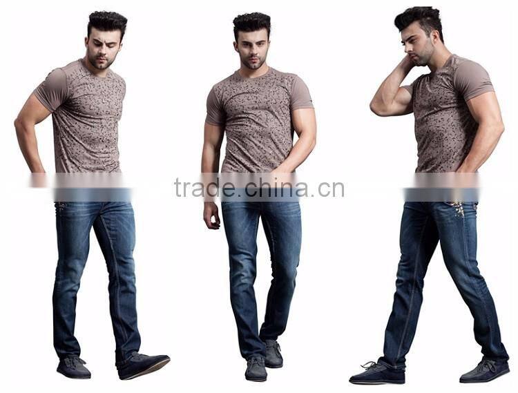 High quality biker brand name mens slim fit denim jeans for wholesale