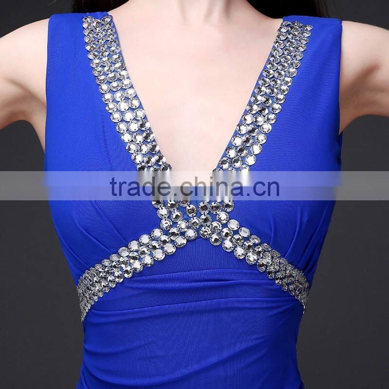 New fashion party dress long slim shoulders Sexy long gowns dress for hot ladies