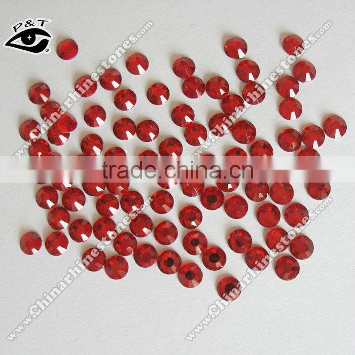 DMC rhinestone flat back crystals ss16 red siam color loose rhinestone