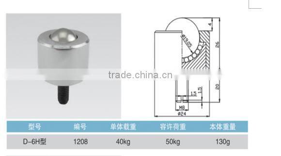 D series ball transfer unit universal ball transfer unit D-6H