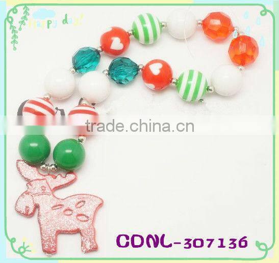 2014 X' mas Bubblegum Bead Necklace