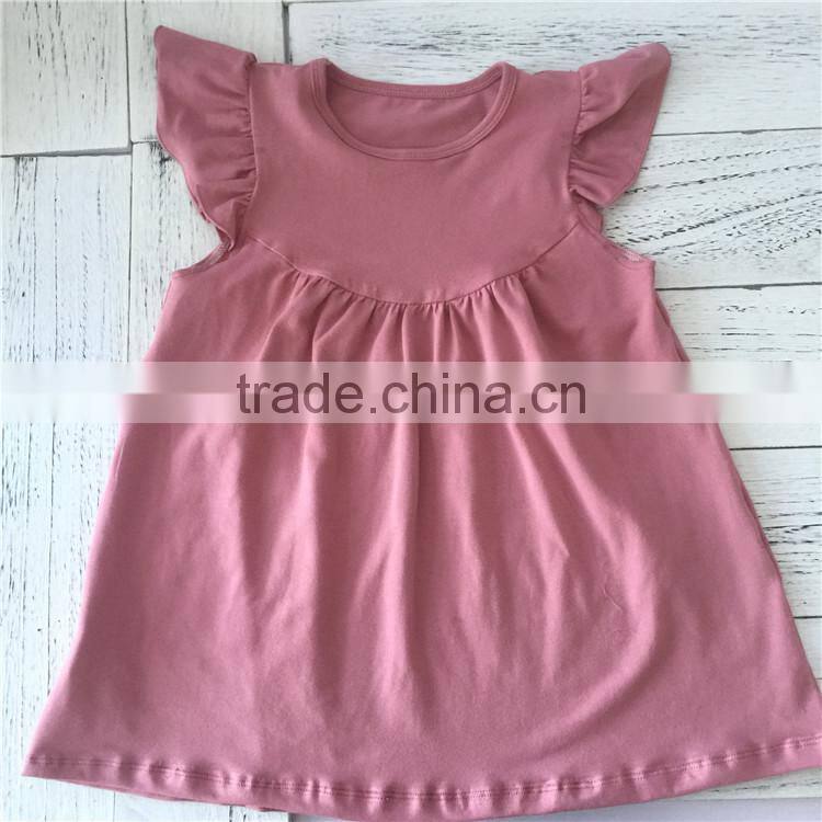 Top selling keep warm 100% cotton little girls dresses