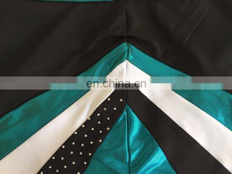 Good elasticity sublimation girls sexy long sleeve cheerleading uniforms