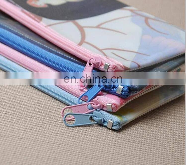 Beautiful brand cute cartoon PVC mesh pencil bag
