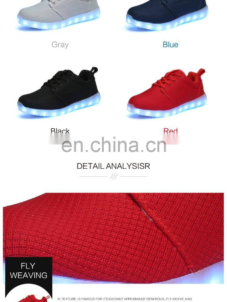 Hot new USB Charge Light up Luminous Mesh shoes Summer Men Women Sportswear Casual shoes LED Shoes sneakers