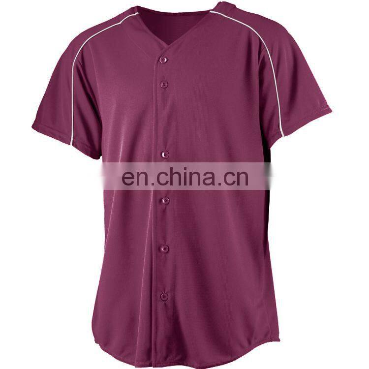 High quality oem custom fashion youth cotton baseball jersey