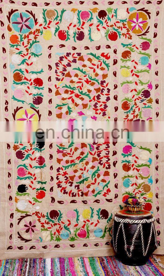 Buy Online Suzani Uzbek Embroidery bedcover tree of life tapestry Blanket Ethnic bed cover