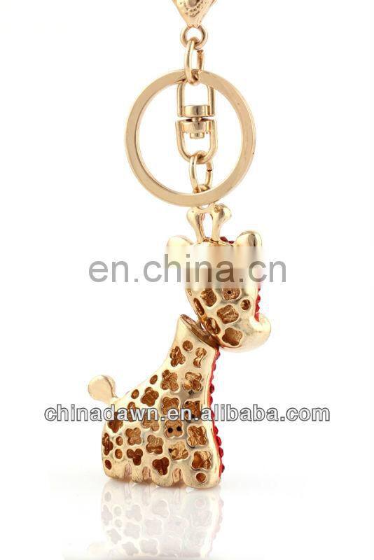 Jewelled giraffe keychain 3D animals Keychain CD-KD028
