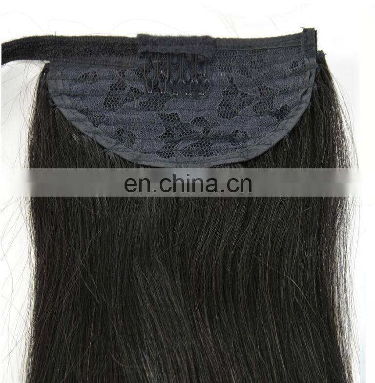 Professional Excellent Quality Brazilian Curly Afro Kinky Straight Hair Drawstring Ponytail For Black Women